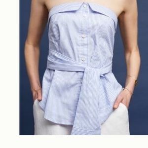 Anthropologie Strapless blouse